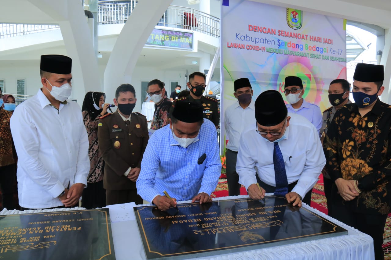 Hari Jadi ke-17, Peresmian Masjid Agung Sebagai Ikon Kabupaten Sergai