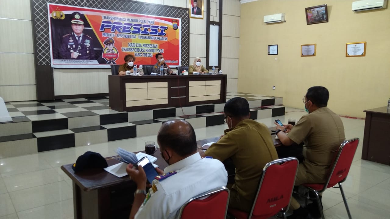 Pemkab – Polres Sergai Gelar Rapat Sinergitas Penanganan Pandemi Covid-19