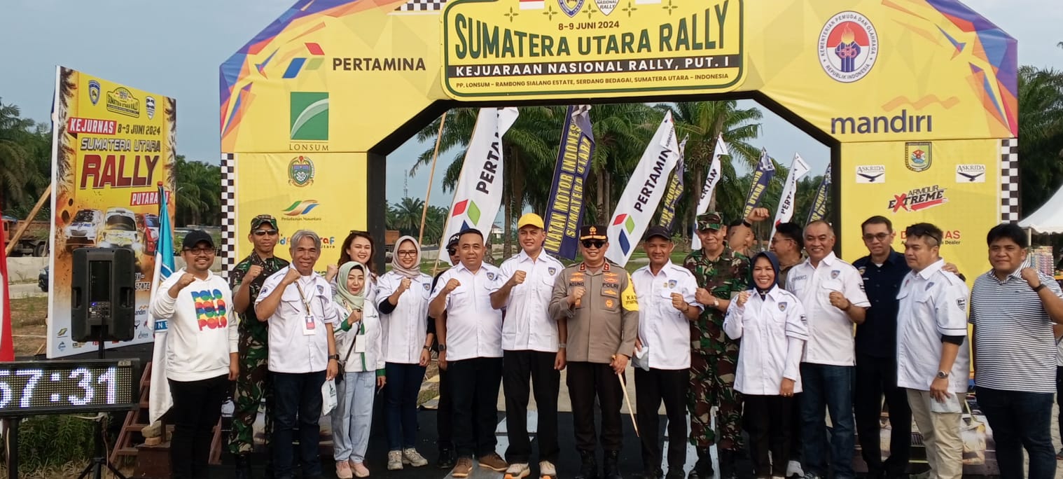 Berlangsung di Sergai, Kejuaraan Nasional Sumut Rally Putaran I tahun 2024 Resmi Dibuka