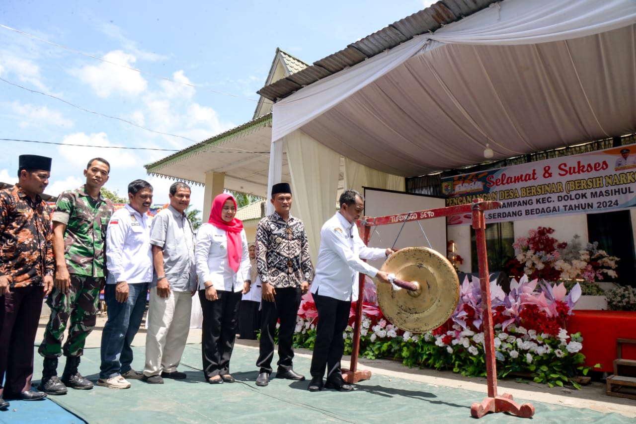 Dolok Manampang Dicanangkan Jadi Desa Bersinar, Ini Harapan Bupati Sergai