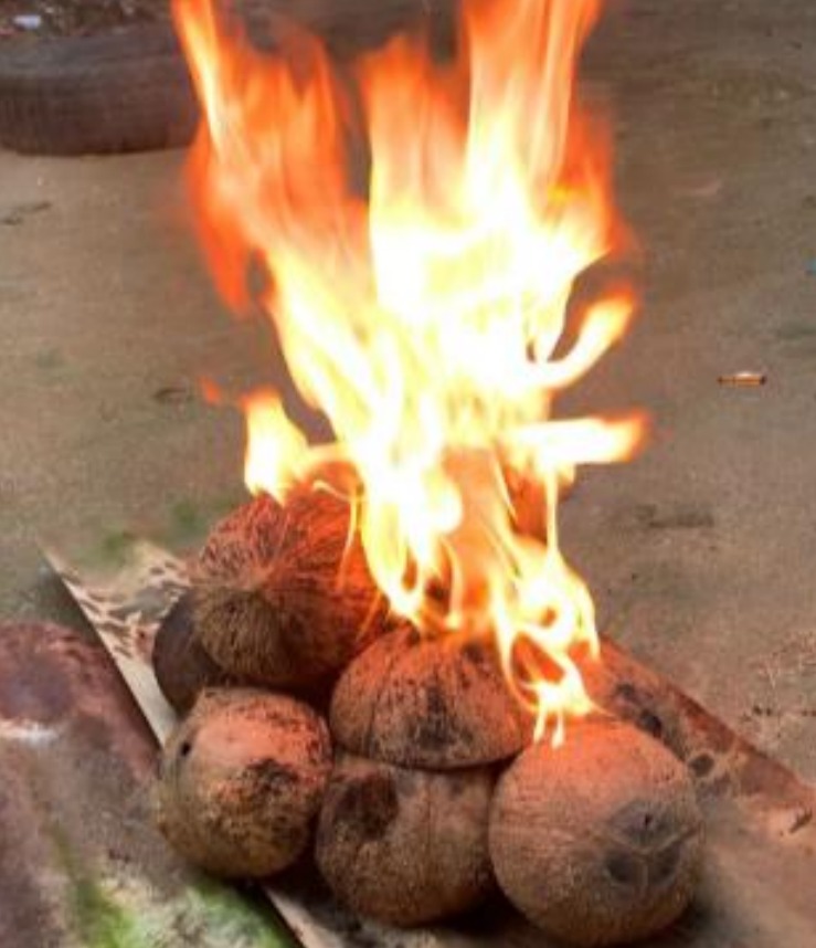 Mengolah Limbah Menjadi Energi Lewat Pemanfaatan Limbah Tempurung Kelapa di Desa Kelapa Bajohom